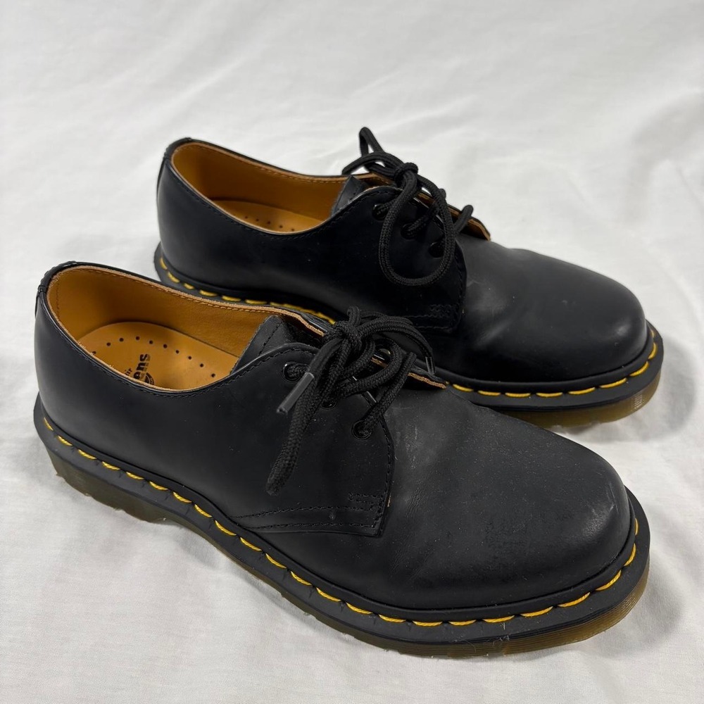 Dr. Martens 1461 black leather oxford shoes size 8 women's grunge alt